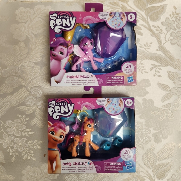 MY Little Pony Crystal Adventure Sunny Starscout & Princess Petals NWT - Picture 1 of 10